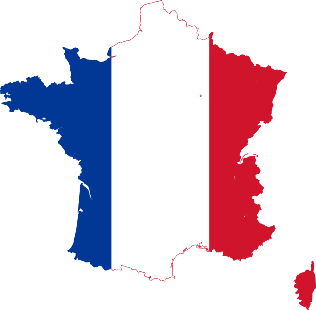 france France Flag Map
